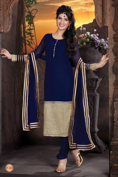 Buy Beguiling Blue Colored Designer Salwar Suit