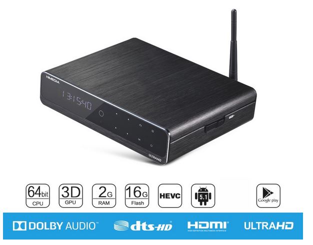 Himedia Q10 Pro TV Box Hi3798C V200 Quad Core  –  US PLUG  BLACK