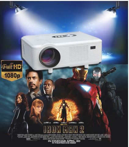 Excelvan CL720D LED Projector with Digital TV Slot  –  EU PLUG  BLACK 1026