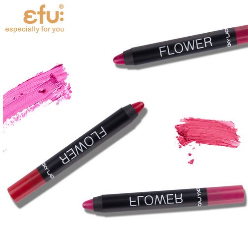 Flower Core No-smear Waterpoof Lipstick 6 Colors Lip Stick Long-Lasting Lips Pen 4g High Quality Makeup Brand EFU