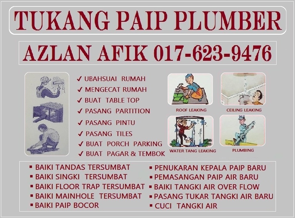 tukang paip plumber 0176239476 azlan afik taman melati