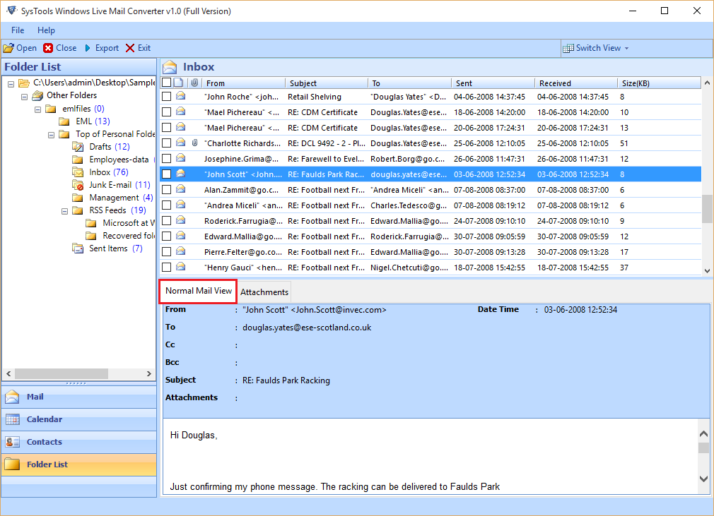 Transfer Emails, Contacts and Calendars from Windows Live Mail to Outlook- Error Free Way