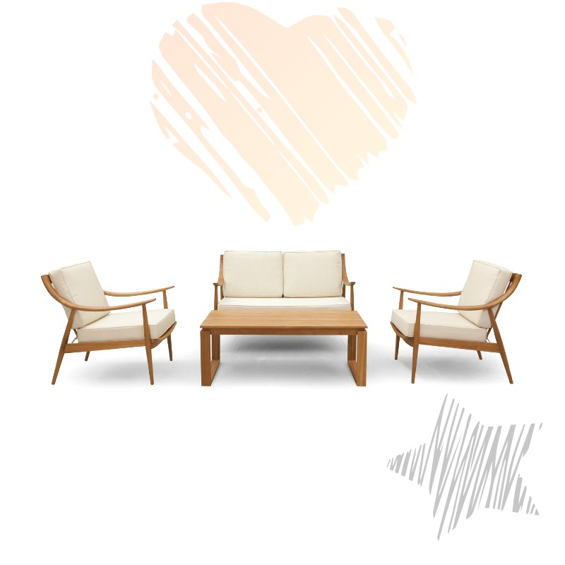 Teak Sofa Set