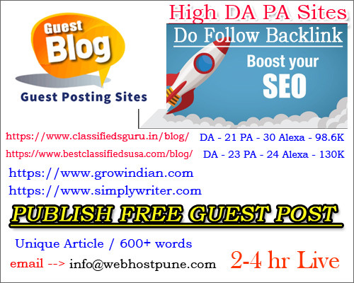 Publish Free Guest Post – Boost your SEO
