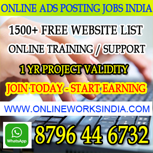 Ad posting jobs India online ad posting jobs in India Earn 10,000 pm