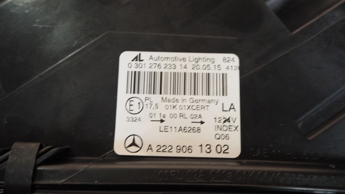 MERCEDES BENZ W222 S63AMG 2017 HEADLAMP RIGHT & LEFT