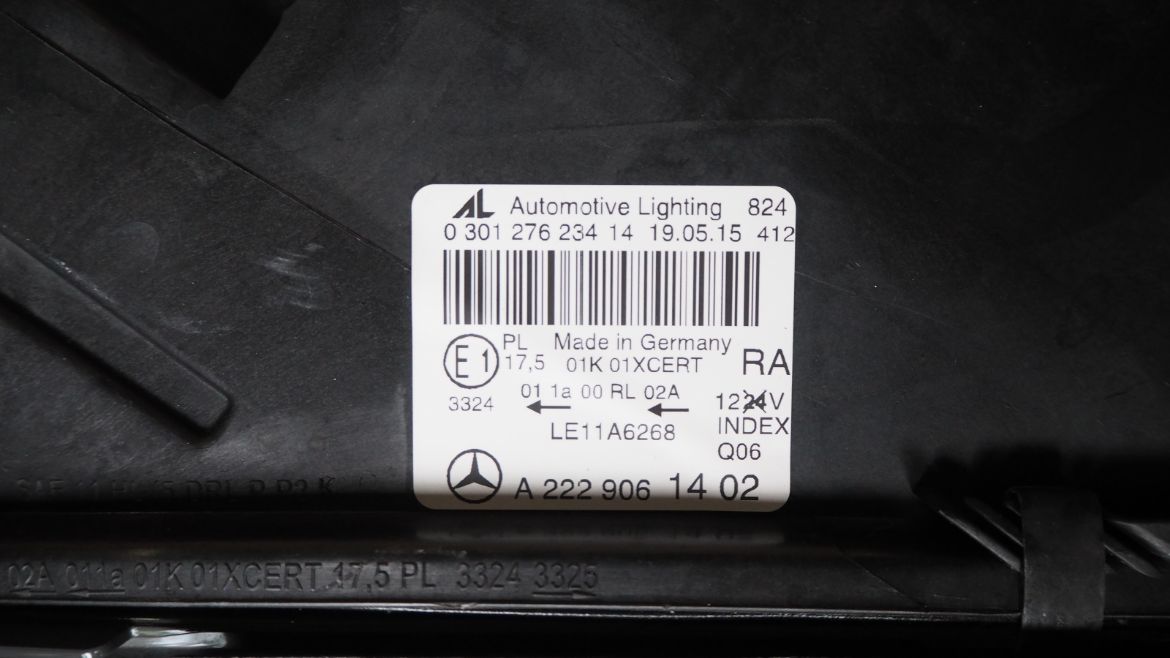 MERCEDES BENZ W222 S63AMG 2017 HEADLAMP RIGHT & LEFT