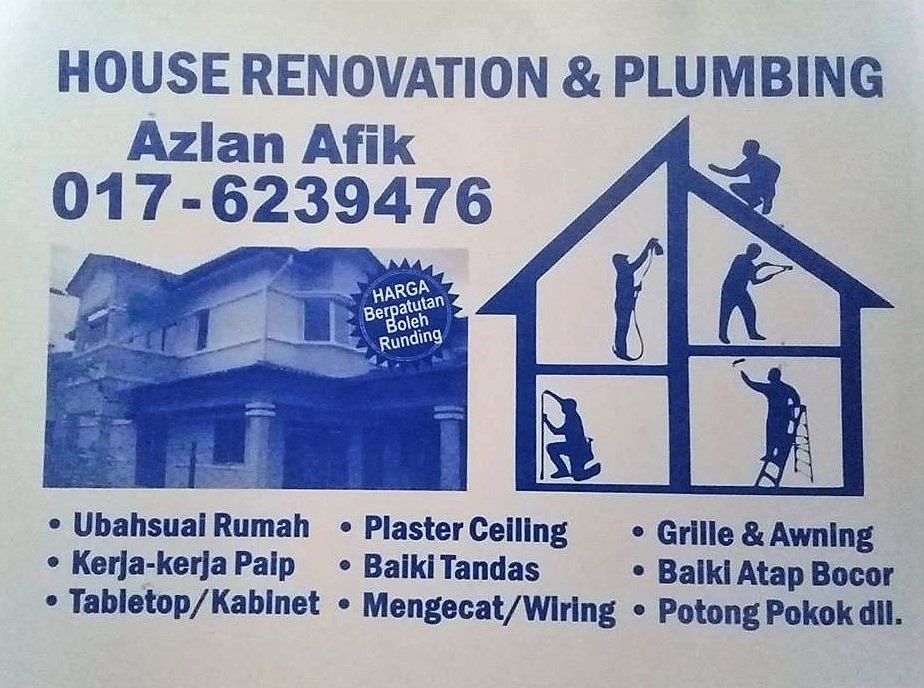 plumbing dan renovation 0176239476 azlan afik area taman melawati
