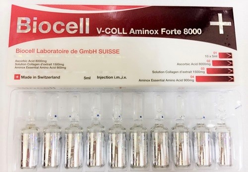 BIOCELL V-COLL AMINOX FORTE 8000 COLLAGEN & VIT. C (SWISS)