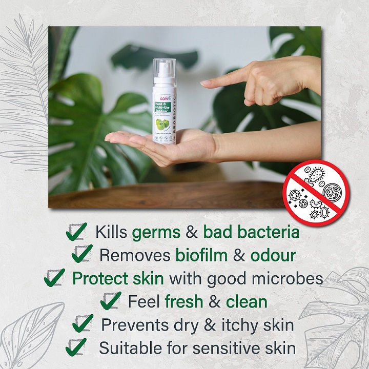OOMMI PROBIOTICS HAND & MULTI-USE SANITIZER – 40ML