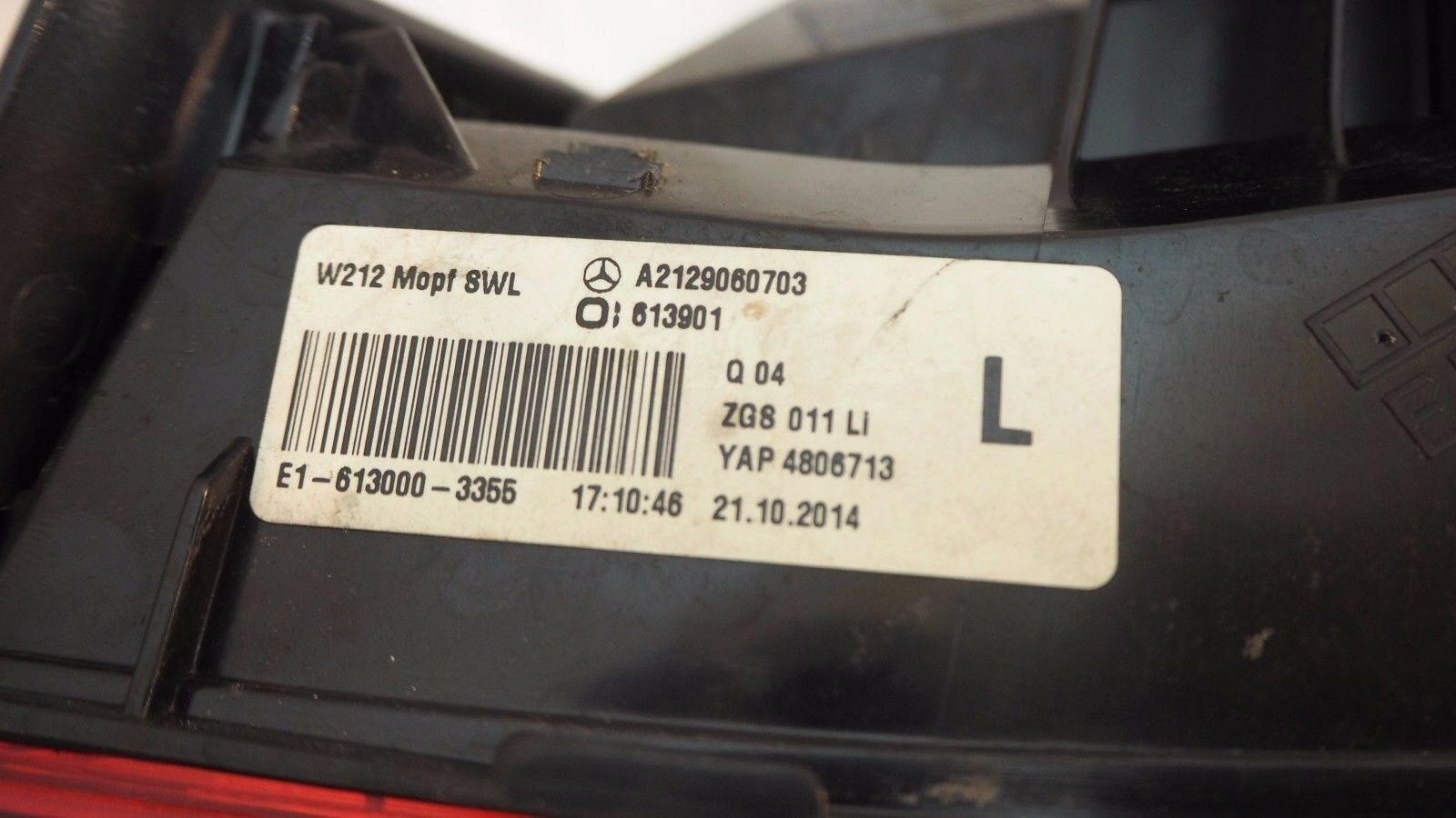 MERCEDES BENZ W212 TAIL LAMP LEFT FOR SALE A2129060703