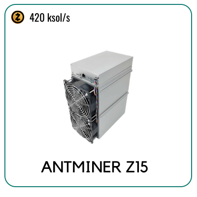 Bitmain Antminer Z15 420 Ksol/s equihash miner