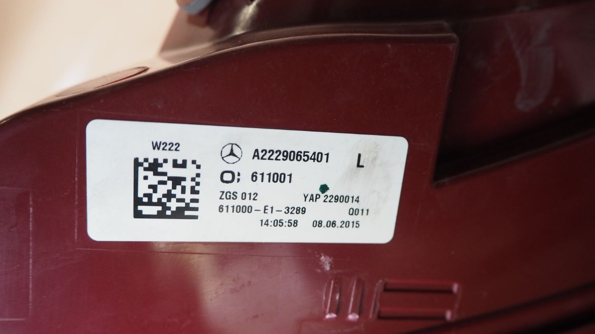 Mercedes W222 S320 2017 Tail Lamps For Sale