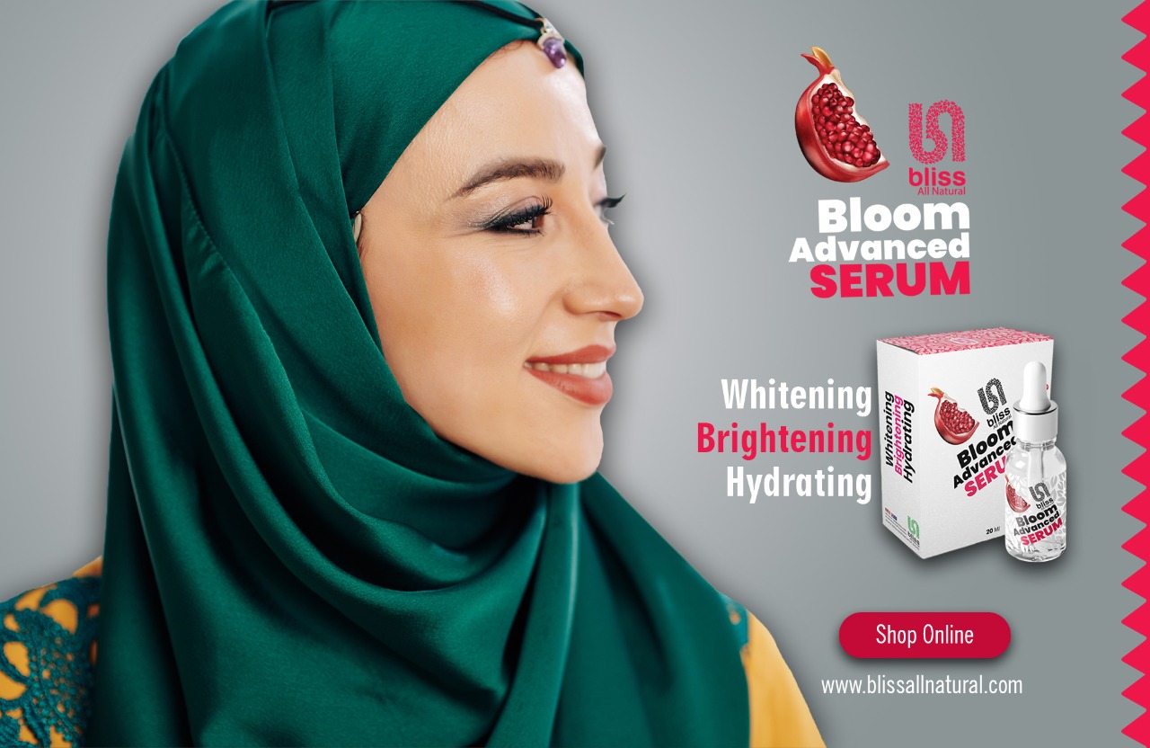 Bliss Advanced Face Serum with Richness of Pomegranate.