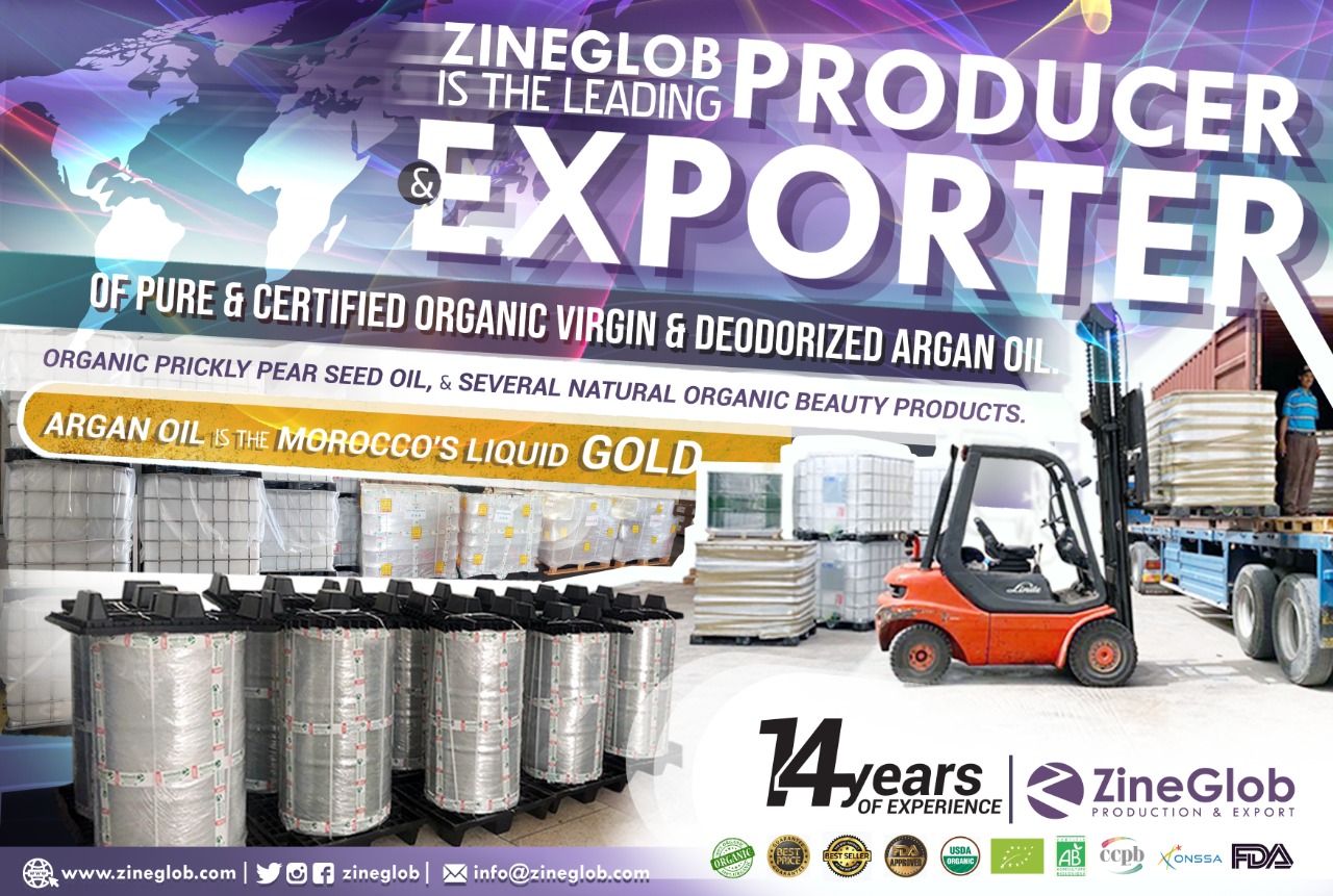 ZINEGLOB/MOOCCAN PRODUCER AND SUPPLIER of Argan Oil