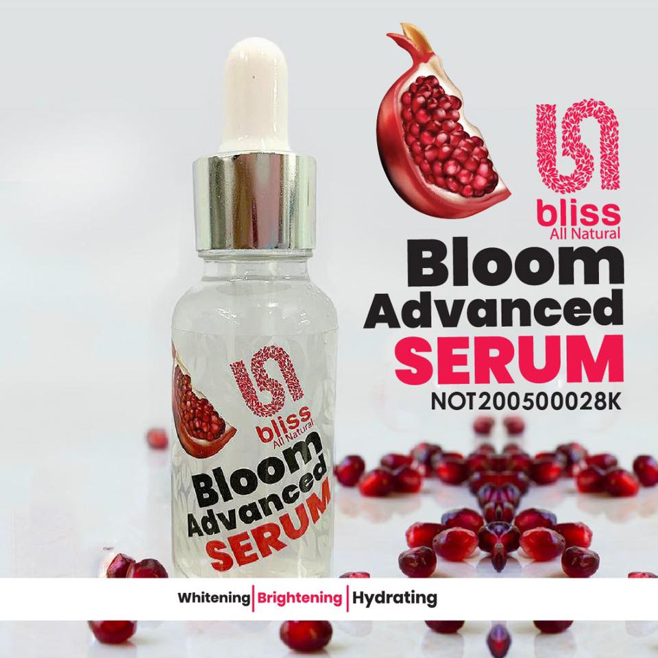 Bliss Advanced Face Serum with Richness of Pomegranate.