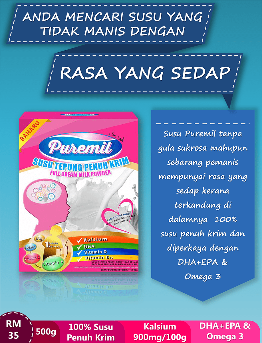 Susu Puremil membantu mengurangkan masalah sembelit anak-anak