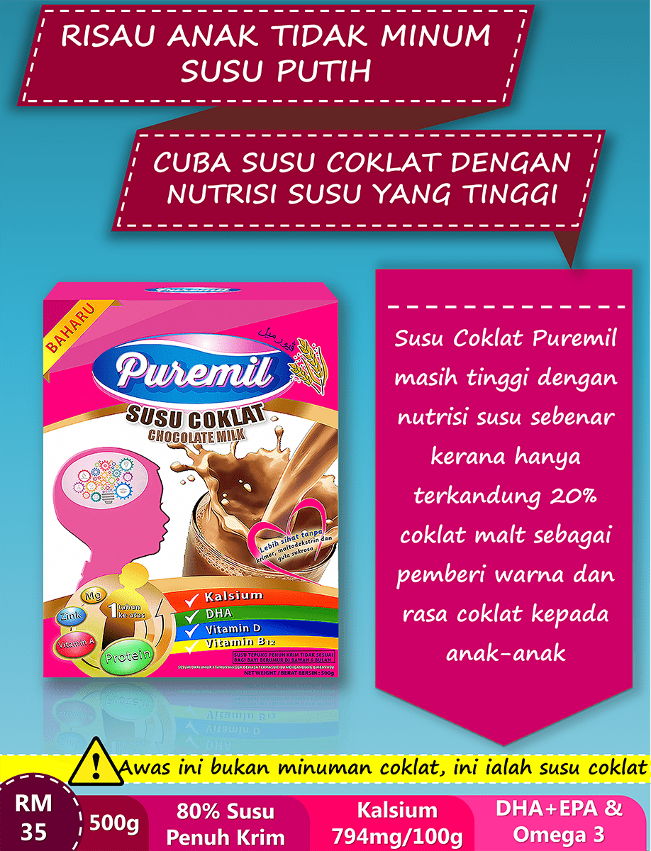 Susu Puremil membantu mengurangkan masalah sembelit anak-anak