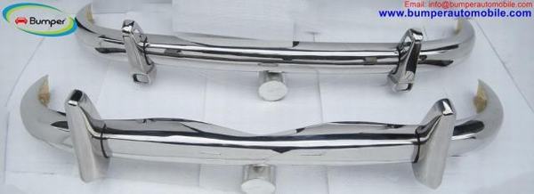 Brand new  Mercedes Ponton W105, W180, W128, 6 cylinder saloon (1954-1959) bumper by stainless steel