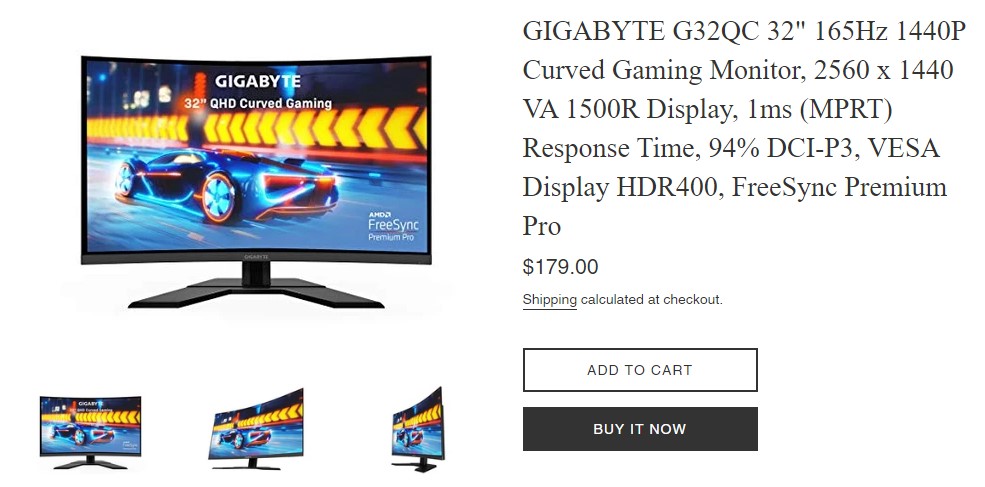 Curved Gaming Monitor