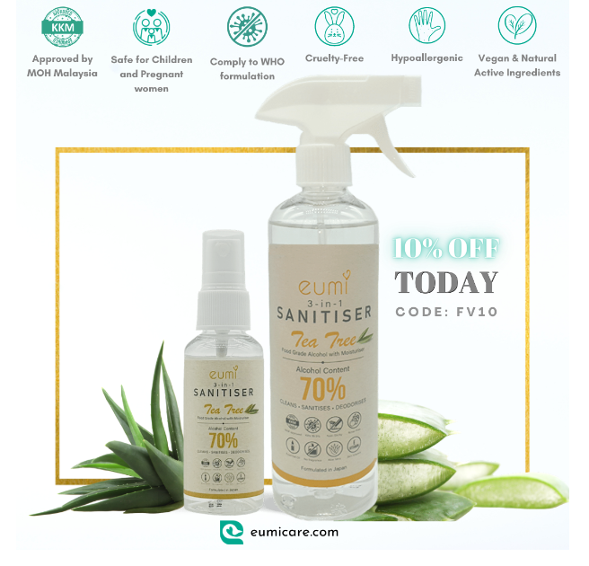 Eumi 3-in-1 Sanitizer Protect Your Health Skin Stay Close to Nature with Eumi