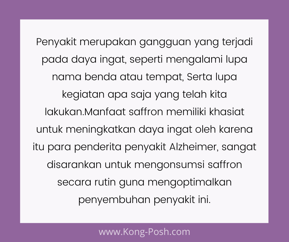Apakah Khasiat Saffron ?