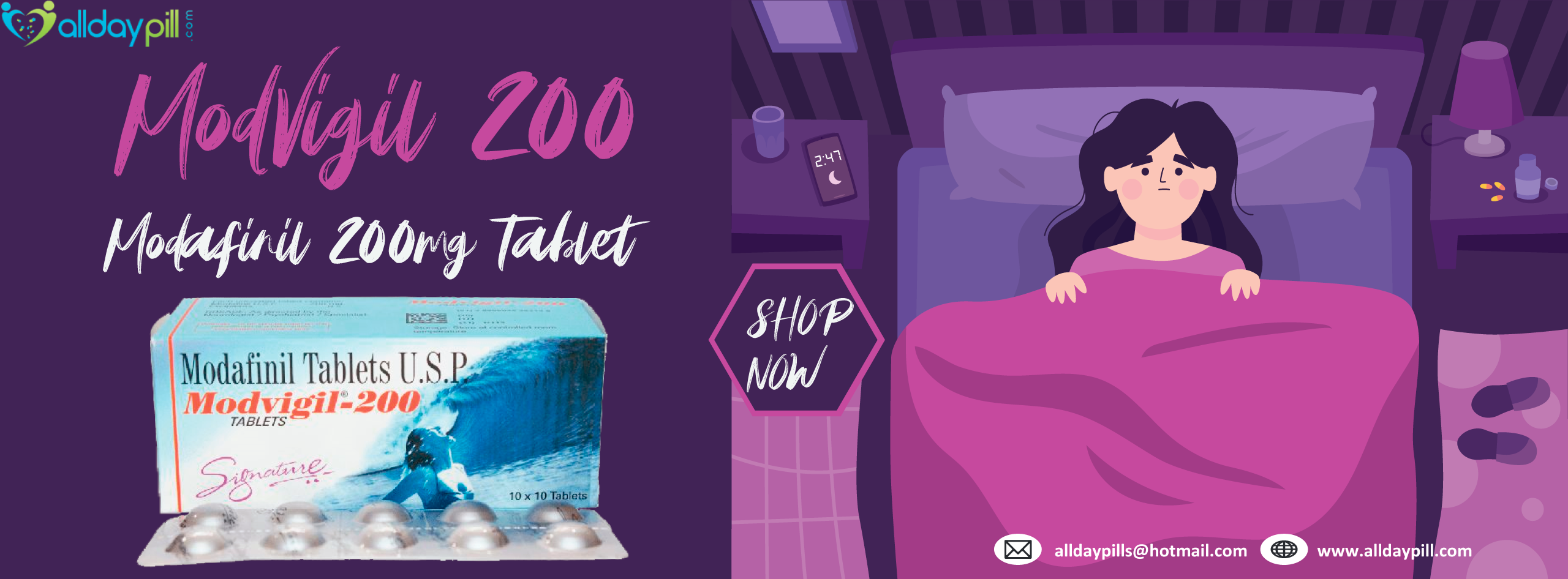 Buy Modafinil tablet l Modvigil 200mg