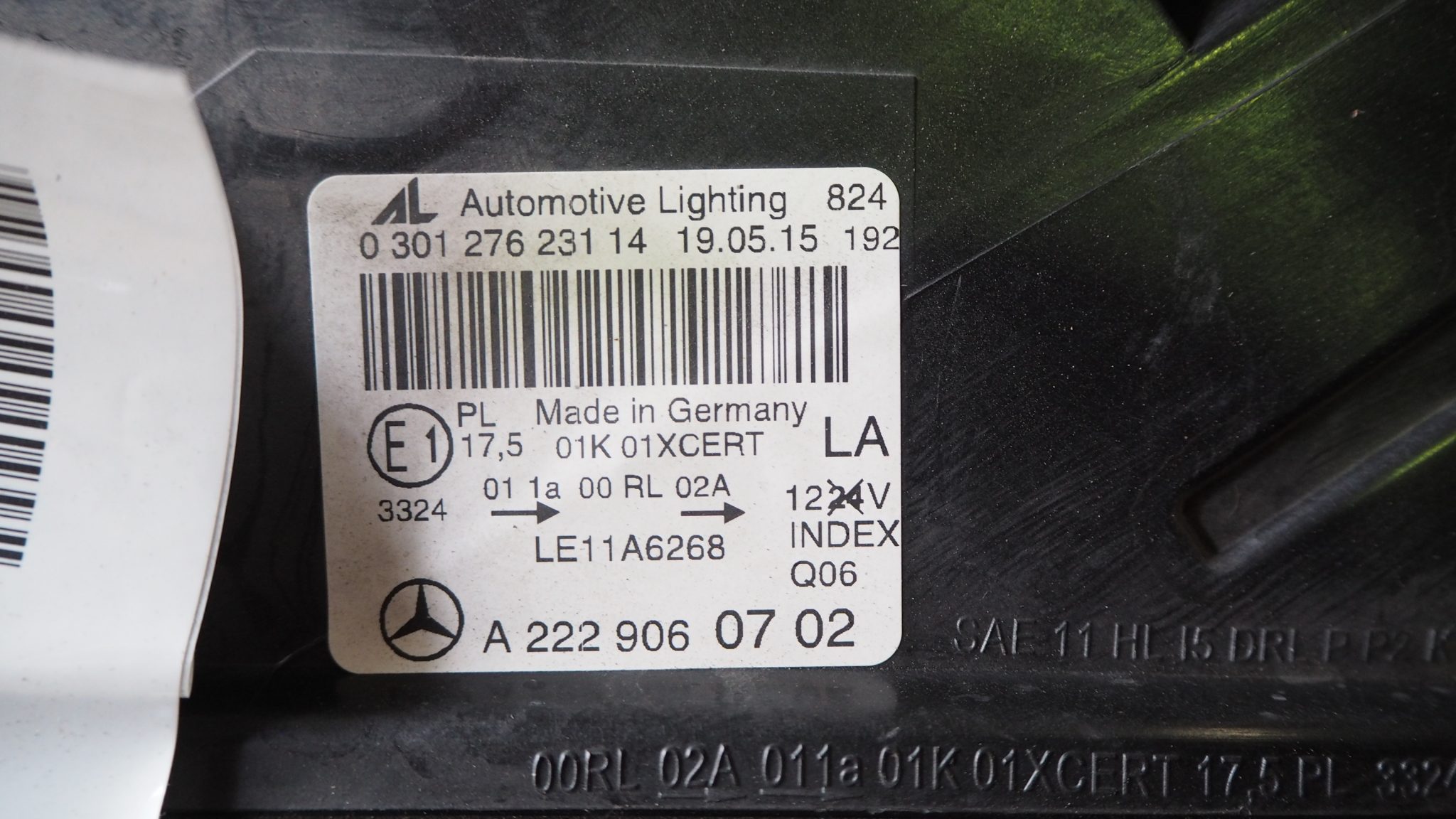 MERCEDES BENZ W222 S400 2017 XENON HEADLAMPS