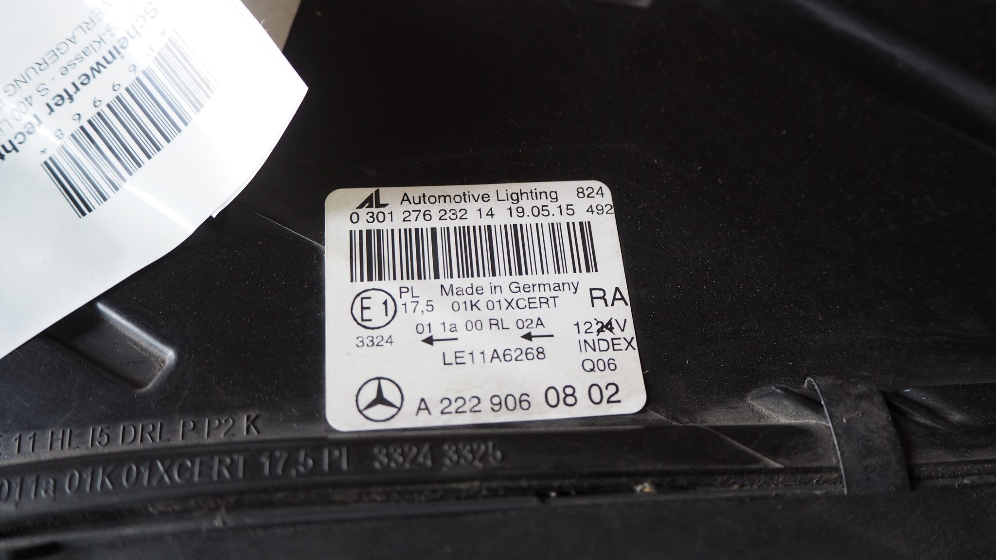 MERCEDES BENZ W222 S400 2017 XENON HEADLAMPS