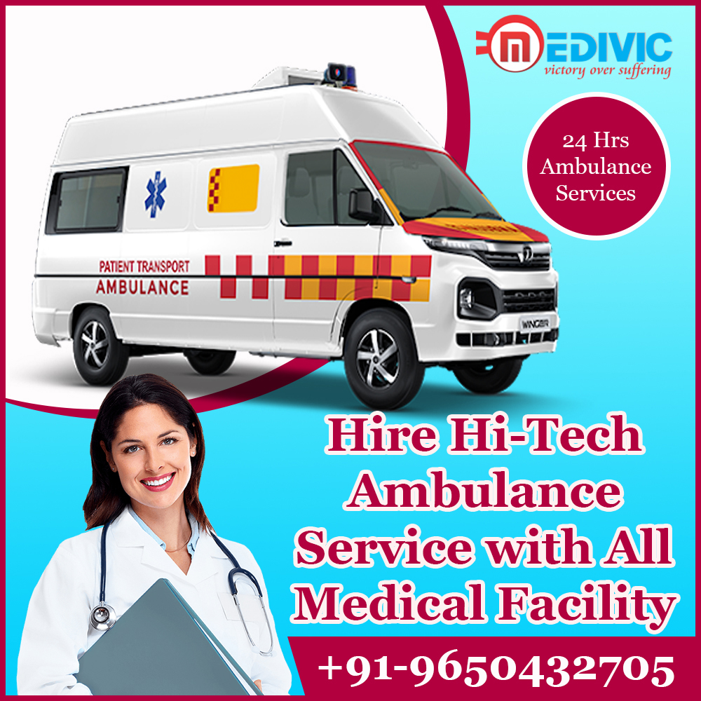 Hi-Tech with Advance Equipments Ambulance Service  in Ramgarh –Medivic Ambulance
