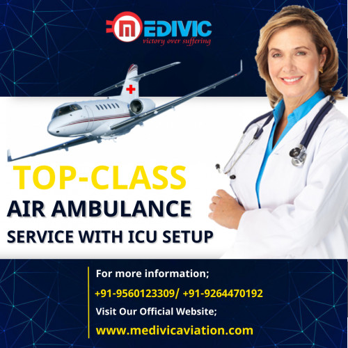 Promptly Available Air Ambulance Service in Ahmadabad by Medivic Aviation with Modern Tools