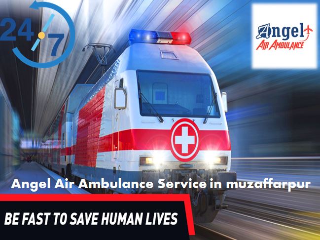 Angel Air Ambulance Service in Muzaffarpur with Medical Crew Member