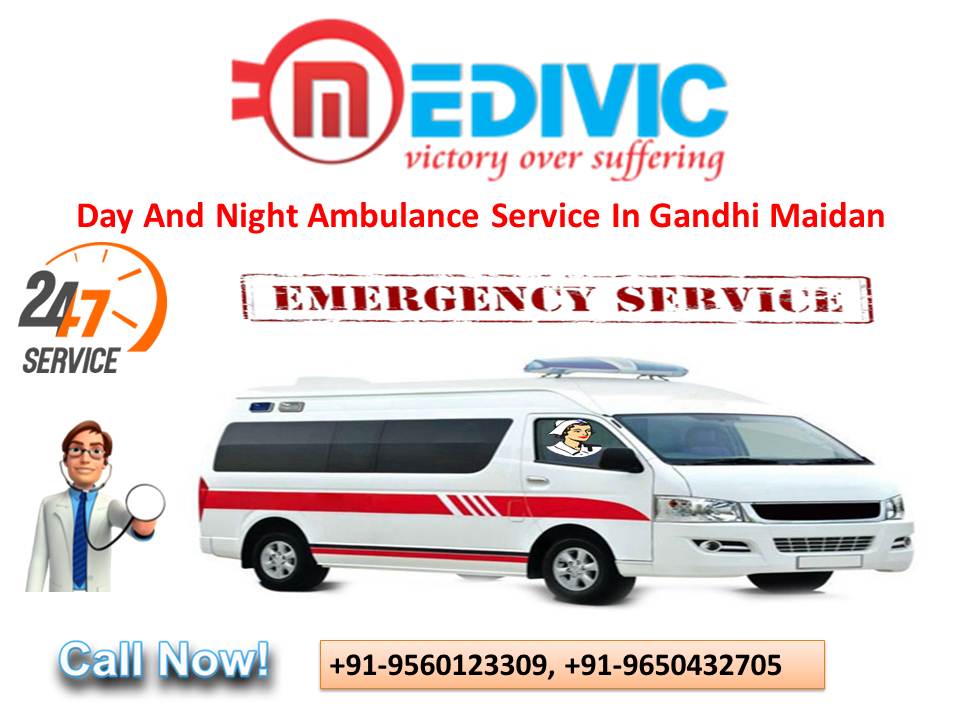 Ambulance Service in Gandhi Maidan, Patna with Quickest Response Time by Medivic