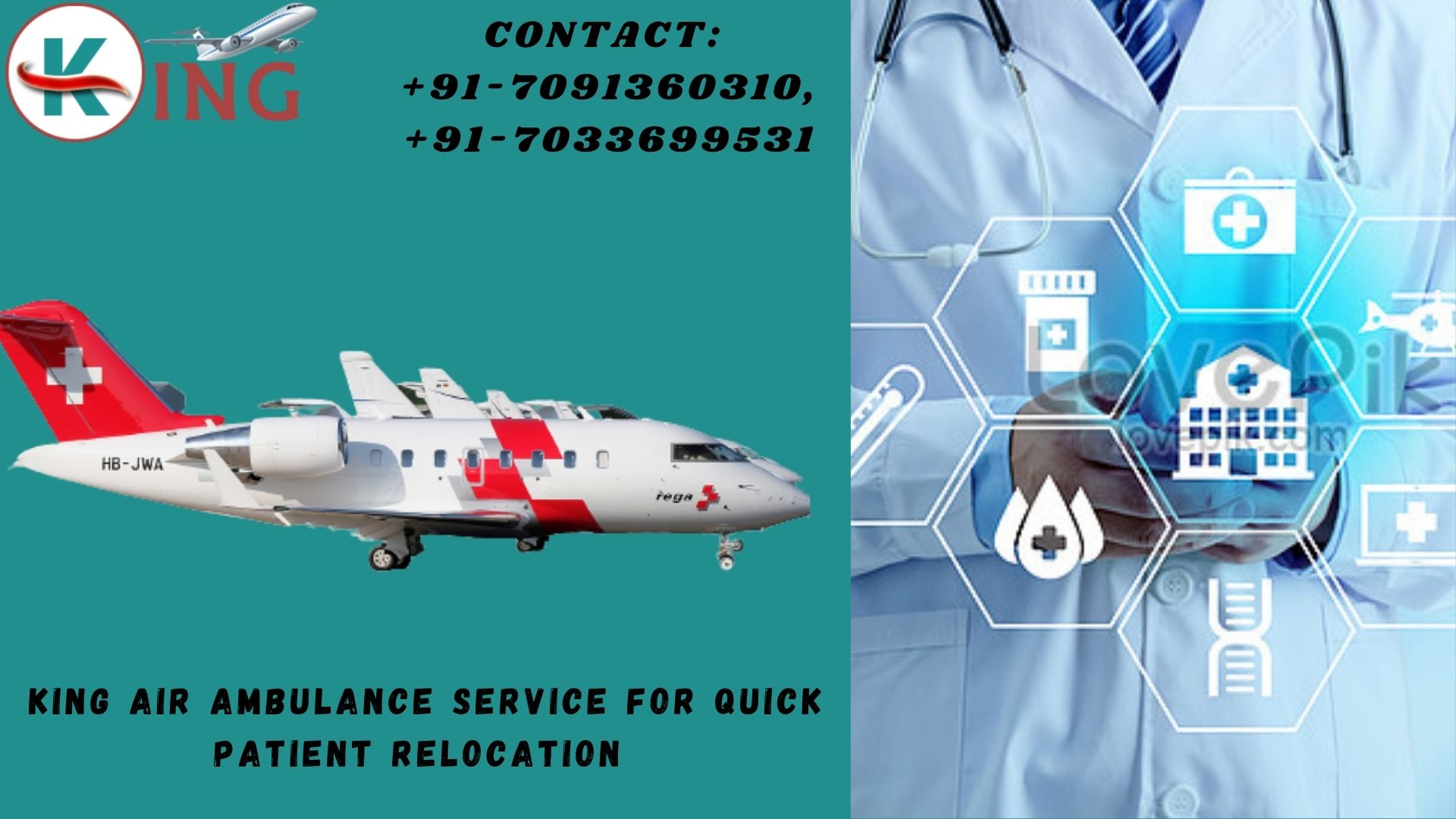 Get Air Ambulance in Indore for Easy Patient Shifting from King