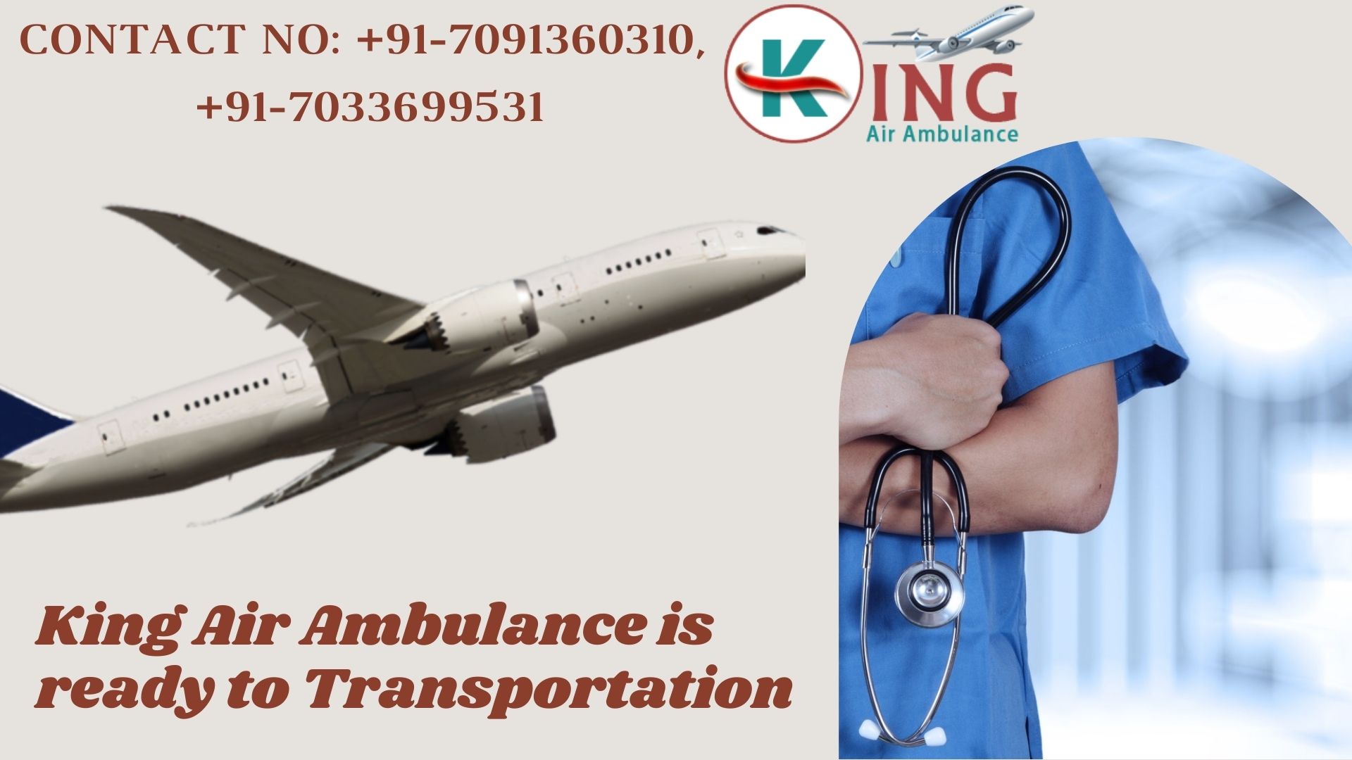 Affordable King Air Ambulance in Kolkata with Hi-Tech Equipment