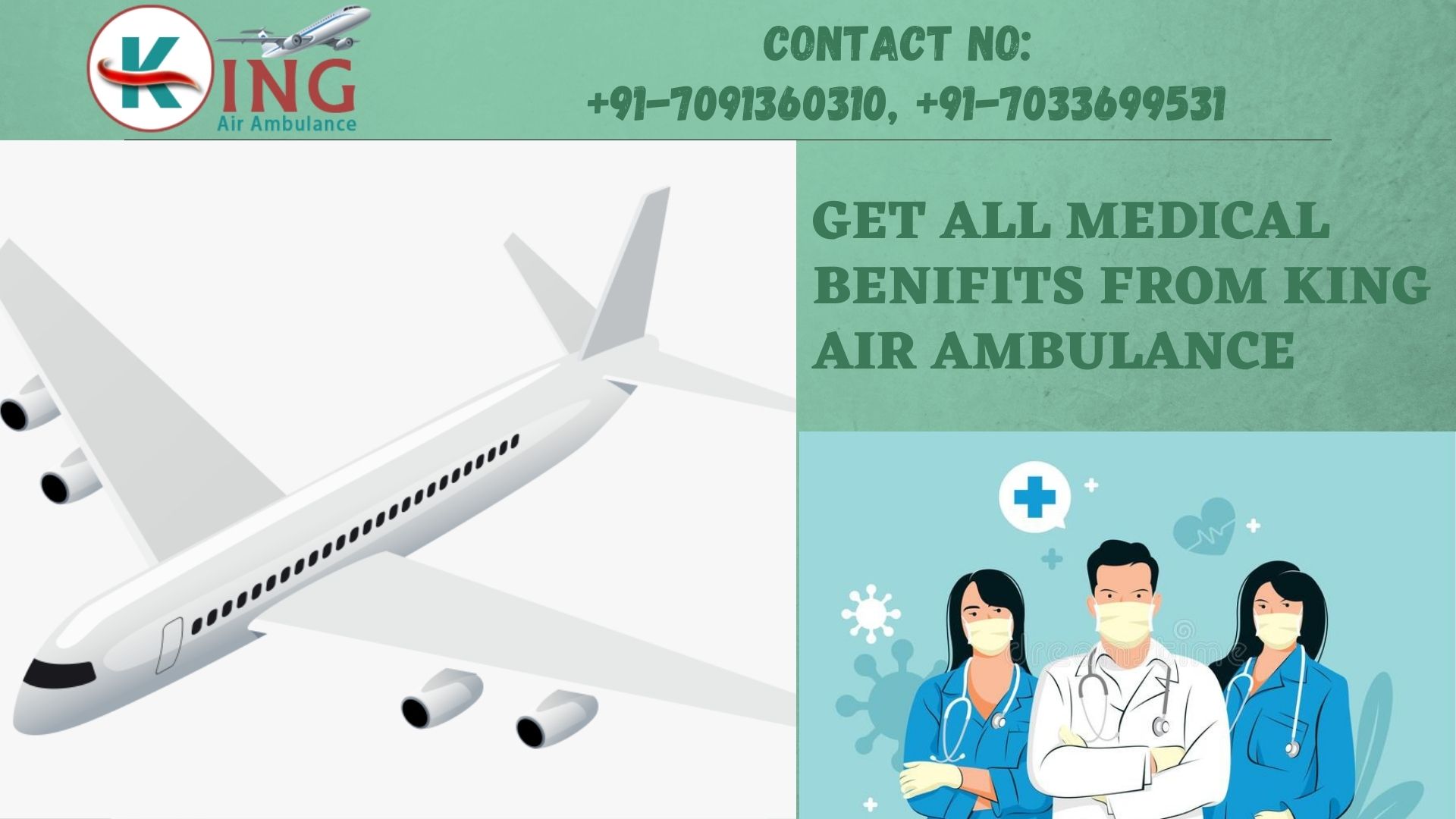 King Air Ambulance Service in Varanasi with Basic Remedial Care