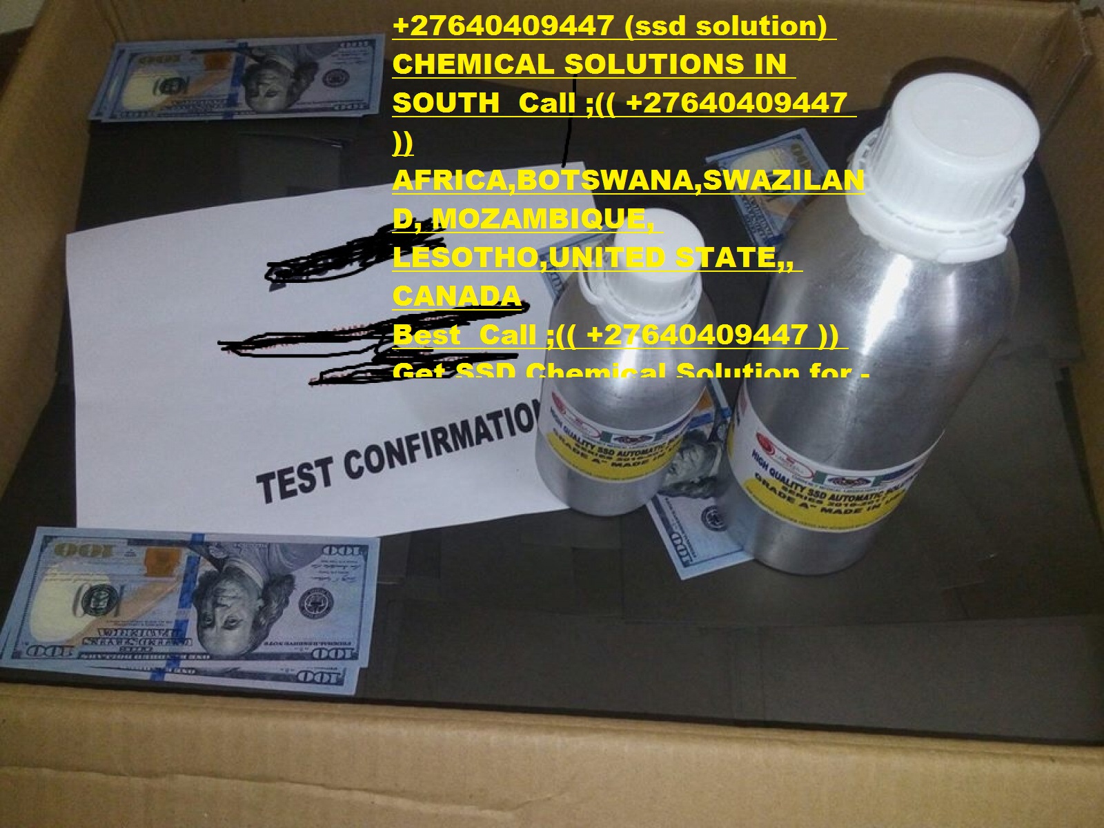 `SSD CHEMICAL SOLUTION FOR CLEANING BLACK NOTES  …+27640409447