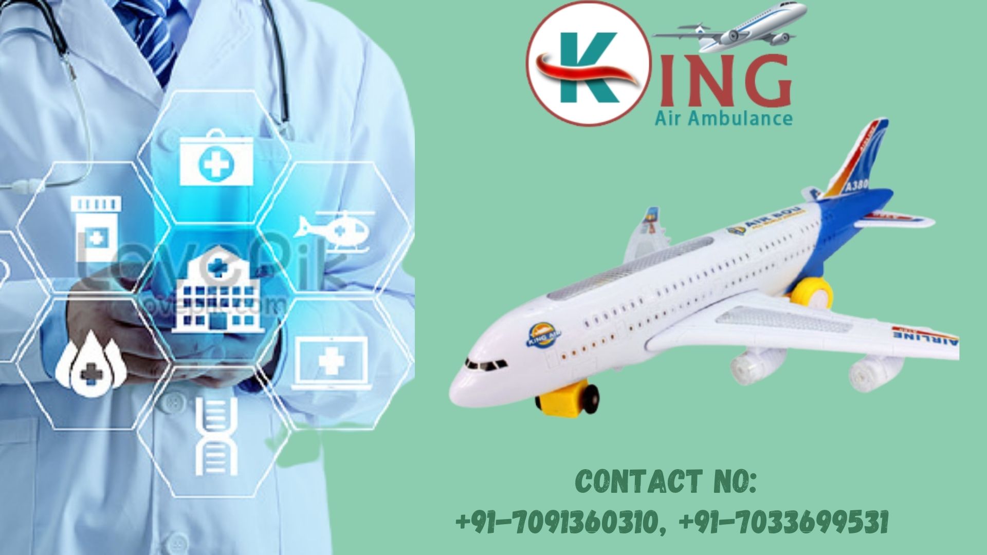 King Air Ambulance Service in Ranchi with Primary Healthcare Support