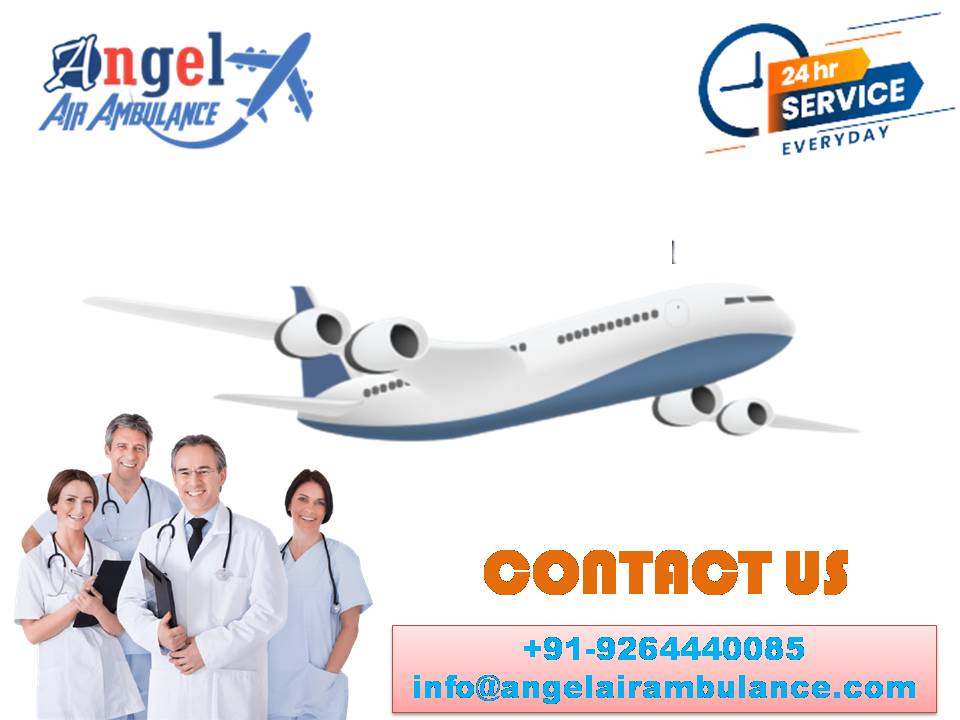 Angel Air Ambulance Service in Jabalpur with Support medical Staff
