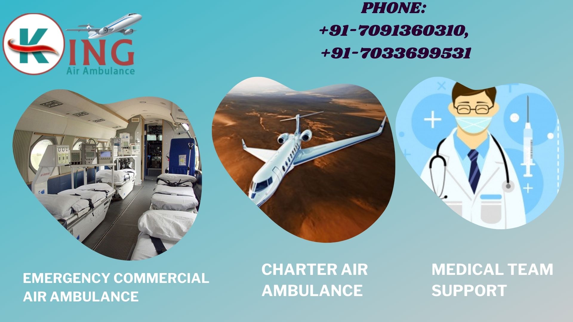Finest and Fastest King Air Ambulance in Vellore
