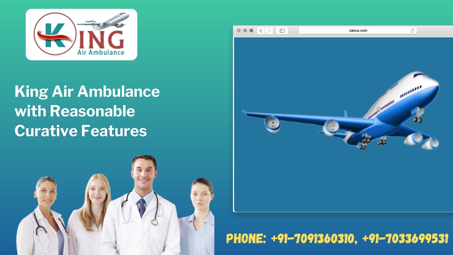 Air Ambulance Services in Patna by King Available with Medical Resources
