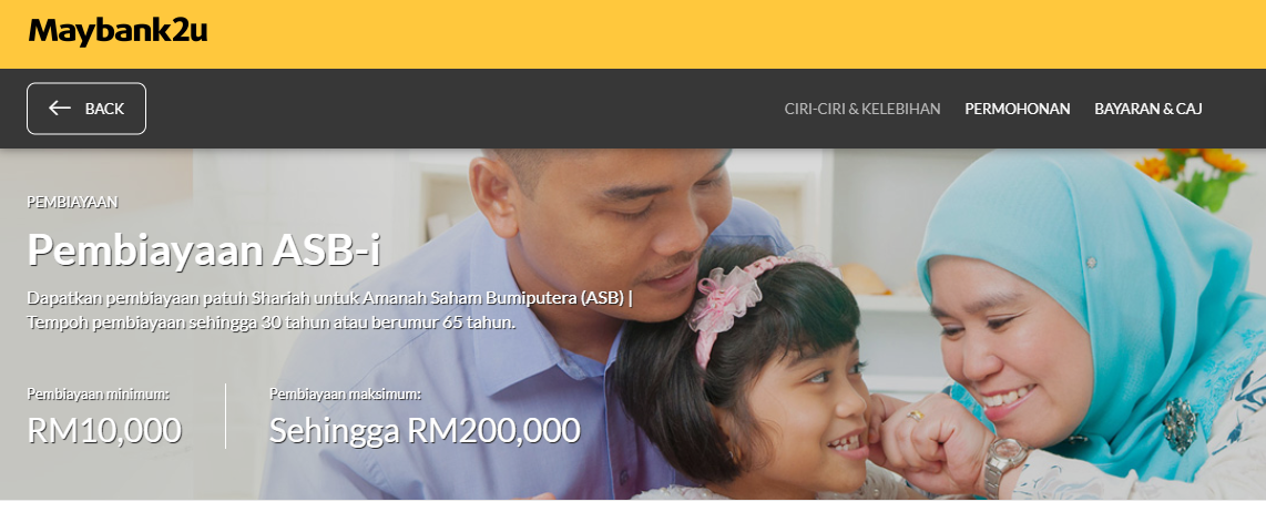 Pembiayaan ASB-Islamik Maybank – Pembiayaan RM200k hingga 30 tahun