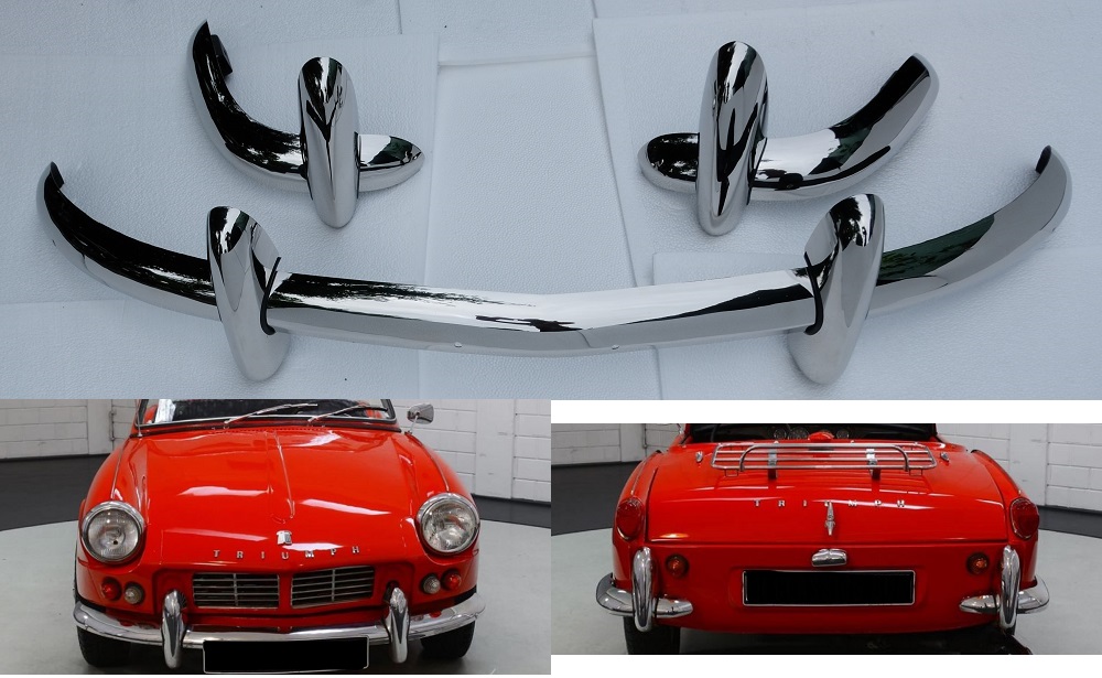 Triumph Spitfire MK1, MK2, GT6 MK1 (1962-1968) bumpers.