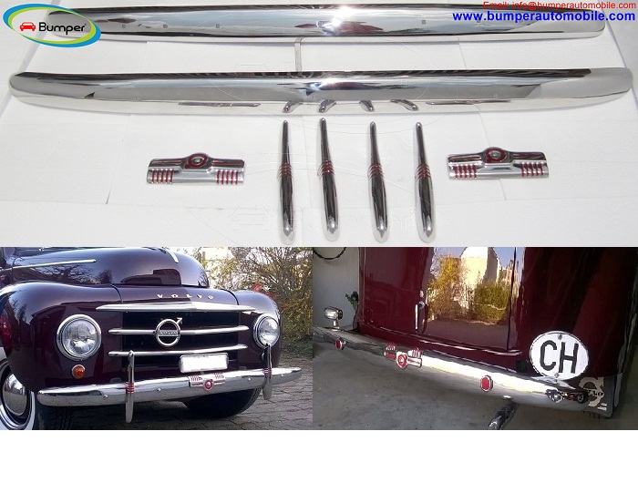 Volvo 830 – 834 bumper (1950–1958) by stainless steel  Volvo Pv 60 bumper