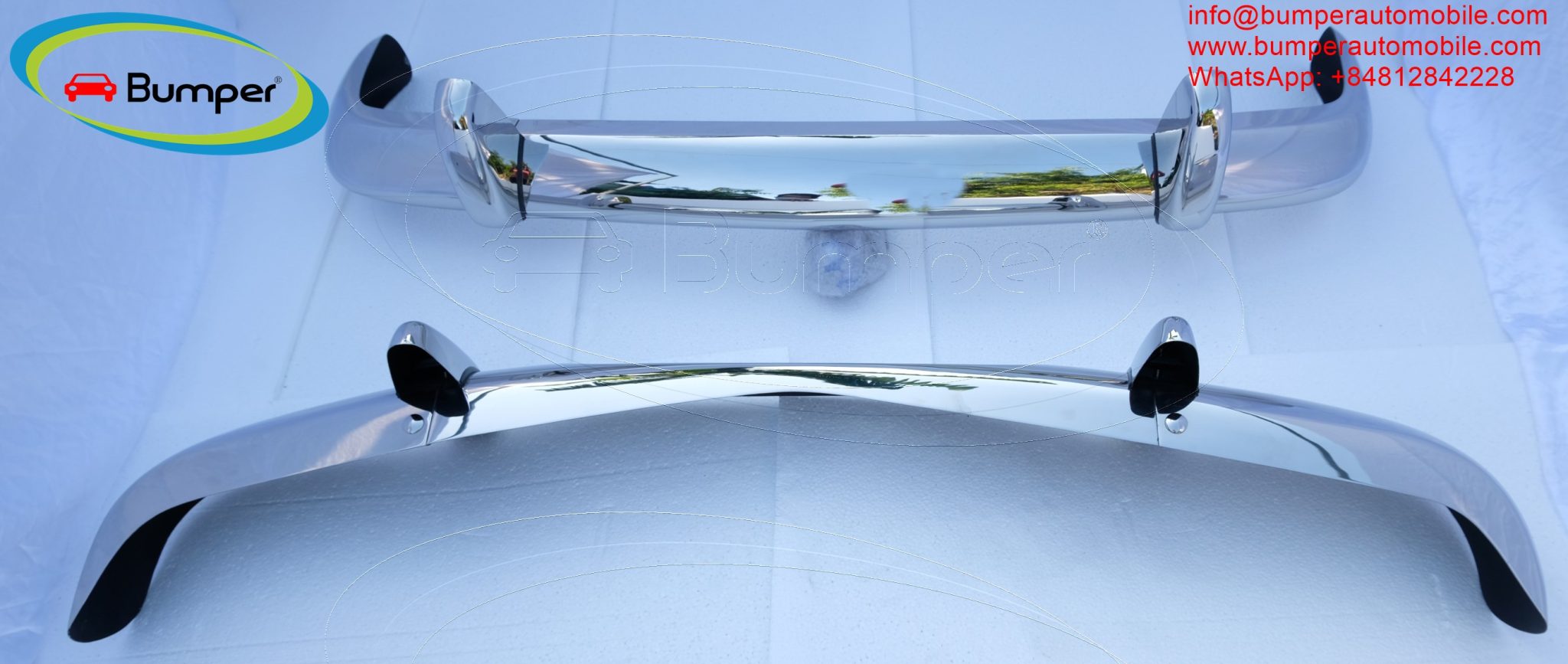 Volvo Amazon Euro bumper (1956-1970) by stainless steel  (Volvo Amazon Euro-type Stoßfänger)