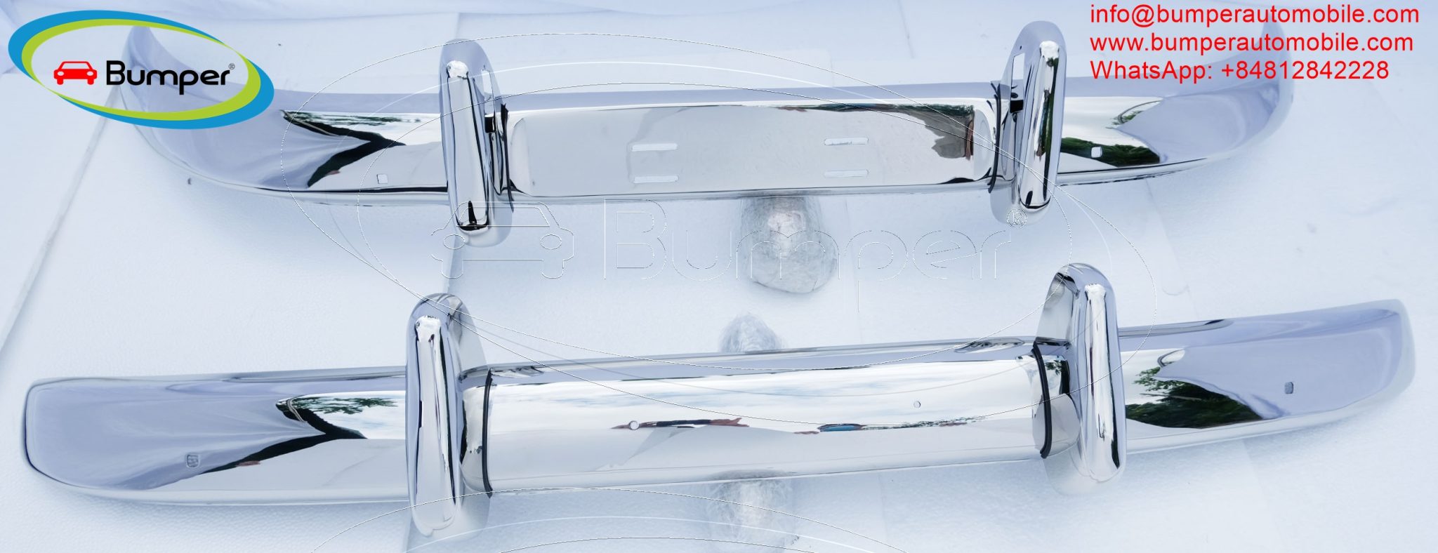 Volvo PV 544 Euro bumper (1958-1965) stainless steel  (Volvo PV 544 Europen stoßfänger)