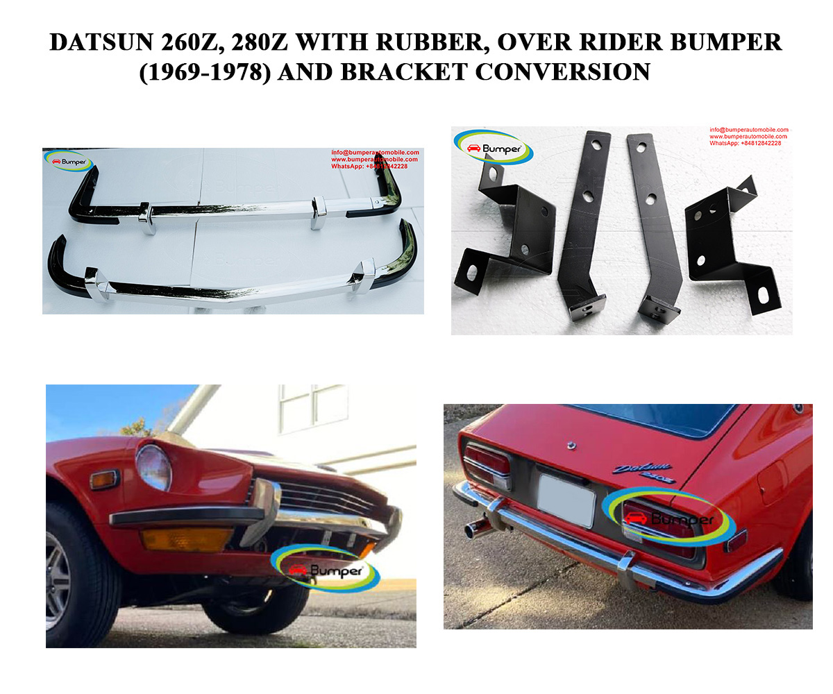 Datsun 240Z bumpers and conversion bracket for 260Z, 280Z new (1969-1978)