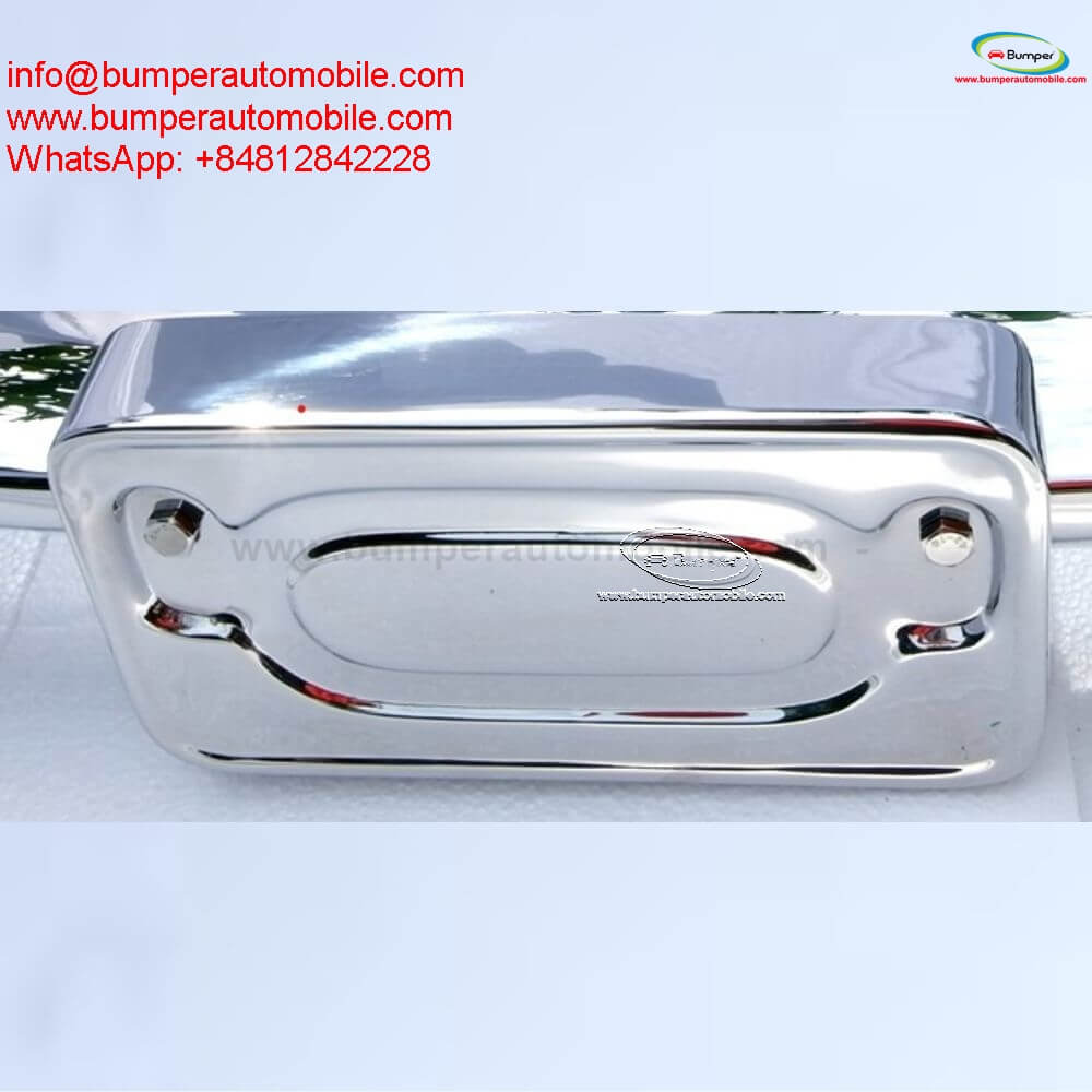 Triumph TR6 bumpers with number license plate shield (1974-1976) new
